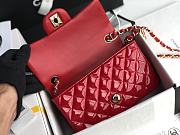 Chanel Quilted Patent Leather Classic New Mini Flap Bag Light Red With Gold Hardware – 1116 – 20 cm - 3