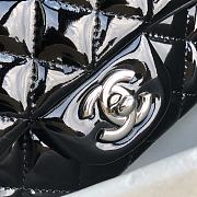 Chanel Quilted Patent Leather Classic New Mini Flap Bag Black With Silver Hardware – 1116 – 20 cm - 3