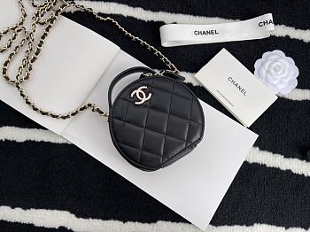 Chanel Round Classic Chain Clutch Black – 12 cm