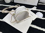 Chanel Round Classic Chain Clutch White – 12 cm - 2