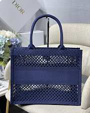 Christian Dior Mesh Book Tote Blue – 36.5x28x17.5 cm - 4