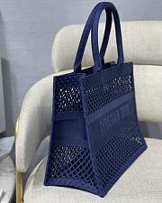 Christian Dior Mesh Book Tote Blue – 36.5x28x17.5 cm - 2