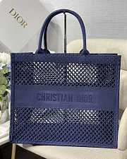 Christian Dior Mesh Book Tote Blue – 41.5 cm x 35 cm x 18 cm - 1