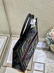 Christian Dior Full Leather Embroidery Nailed Large Book Tote Shopping Bag – 41x32 cm - 5