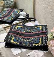 Christian Dior Full Leather Embroidery Nailed Large Book Tote Shopping Bag – 41x32 cm - 2