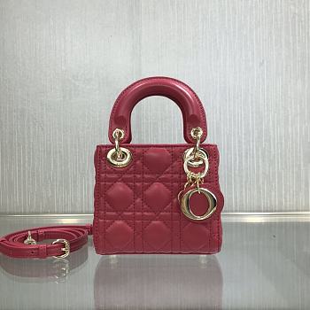 Christian Dior Lady D Super Mini Rose Red – 9202# – 12x10x5 cm