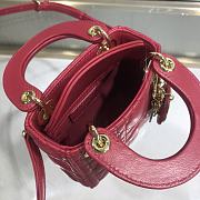 Christian Dior Lady D Super Mini Rose Red – 9202# – 12x10x5 cm - 6