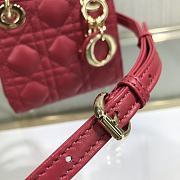 Christian Dior Lady D Super Mini Rose Red – 9202# – 12x10x5 cm - 4