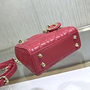 Christian Dior Lady D Super Mini Rose Red – 9202# – 12x10x5 cm - 3