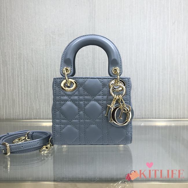 Christian Dior Lady D Super Mini Blue – 9202# – 12x10x5 cm - 1