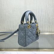 Christian Dior Lady D Super Mini Blue – 9202# – 12x10x5 cm - 5