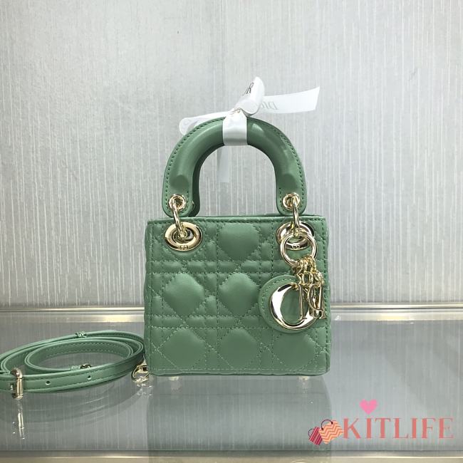 Christian Dior Lady D Super Mini Green – 9202# – 12x10x5 cm - 1