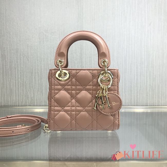 Christian Dior Lady D Super Mini Pink – 9202# – 12x10x5 cm - 1