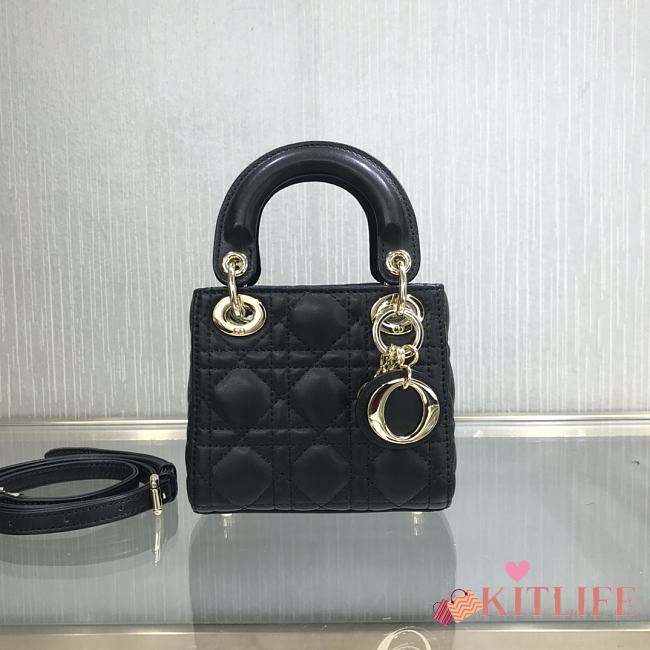 Christian Dior Lady D Super Mini Black – 9202# – 12x10x5 cm - 1