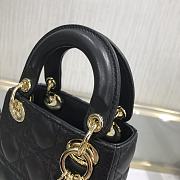 Christian Dior Lady D Super Mini Black – 9202# – 12x10x5 cm - 2