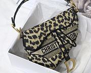 Christian Dior Saddle Embroidered Leopard Print – M9001 – 25.5 x 20 x 6.5 cm - 2