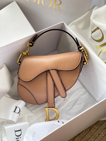 Christian Dior Saddle Micro Super Mini Light Cognac  – 0443# – 12x7.5x5 cm