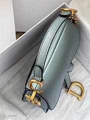 Christian Dior Saddle Micro Super Mini Fog Blue  – 0443# – 12x7.5x5 cm - 6