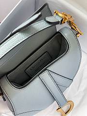 Christian Dior Saddle Micro Super Mini Fog Blue  – 0443# – 12x7.5x5 cm - 3