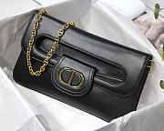 Christian Dior Double Handbag Black - M8018 – 28 x 16.5 x 3 cm - 3