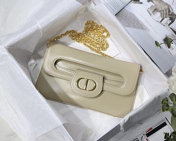 Christian Dior Double Handbag Beige - M8018 – 28 x 16.5 x 3 cm
