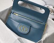 Christian Dior Double Handbag Blue - M8018 – 28 x 16.5 x 3 cm - 6