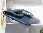 Christian Dior Double Handbag Blue - M8018 – 28 x 16.5 x 3 cm - 4