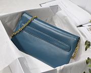 Christian Dior Double Handbag Blue - M8018 – 28 x 16.5 x 3 cm - 3