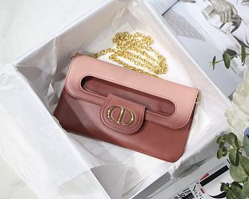 Christian Dior Double Handbag Gradient pink - M8018 – 28 x 16.5 x 3 cm