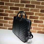 Gucci Ophidia GG Briefcase Full Black Leather - 450944 – 38x29x4 cm - 5