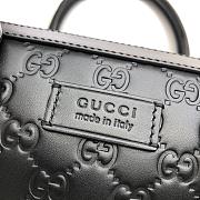 Gucci Ophidia GG Briefcase Full Black Leather - 450944 – 38x29x4 cm - 4