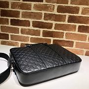 Gucci Ophidia GG Briefcase Full Black Leather - 450944 – 38x29x4 cm - 3