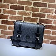 Gucci GG Messenger Bag Black Leather - 658542  – 28x24x8.5 cm - 1