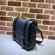 Gucci GG Messenger Bag Black Leather - 658542  – 28x24x8.5 cm - 5