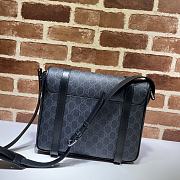 Gucci GG Messenger Bag Black Leather - 658542  – 28x24x8.5 cm - 2