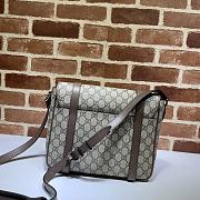 Gucci GG Messenger Bag Beige Leather - 658542  – 28x24x8.5 cm - 4