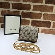 Gucci Horsebit 1955 Wallet With Chain Beige/Ebony GG Supreme Canvas  - 623180  – 11x8.5x3 cm - 5