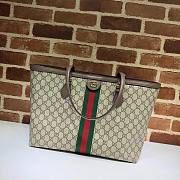 Gucci Ophidia GG Medium Tote  Beige/Ebony GG Supreme Canvas - 631685  – 38x28x14 cm - 1