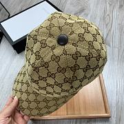 Gucci Original GG Canvas Baseball Hat With Web Beige/ebony  - 4