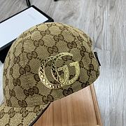 Gucci Original GG Canvas Baseball Hat With Web Beige/ebony  - 2