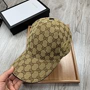 Gucci Original GG Canvas Baseball Hat With Web Beige/ebony  - 3