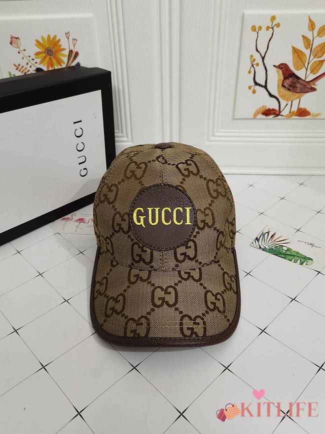 Gucci GG Canvas Baseball Hat Beige/Brown - 576253 - 1