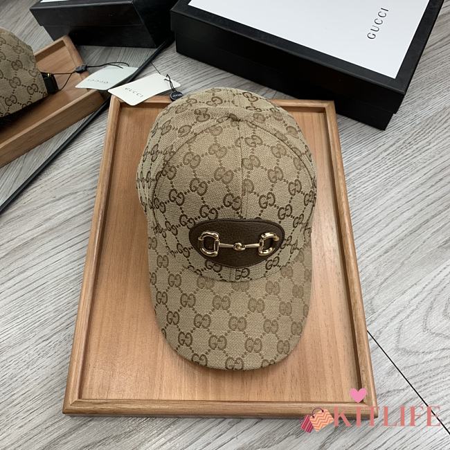 Gucci GG 1955 Horsebit Hat Beige/ebony - 1