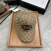 Gucci GG 1955 Horsebit Hat Beige/ebony - 1