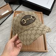 Gucci GG 1955 Horsebit Hat Beige/ebony - 4