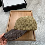 Gucci GG Canvas Baseball Hat Leather - 4