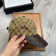 Gucci GG Canvas Baseball Hat Leather - 2