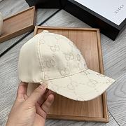 Gucci GG Lamé Baseball Hat White - 3