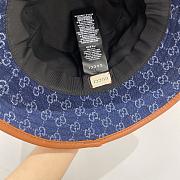 Gucci GG Canvas Bucket Hat Blue Washed GG Jacquard Canvas - 4