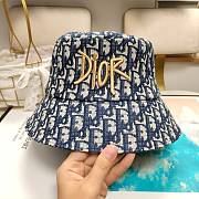 Dior Gold Silk Embroidered Fisherman Bucket Hat 01 - 5